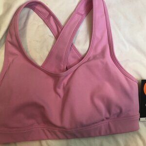NWT- Women's ID Ideology Performance Medium Impact Sport Bra Pink Stone - Small